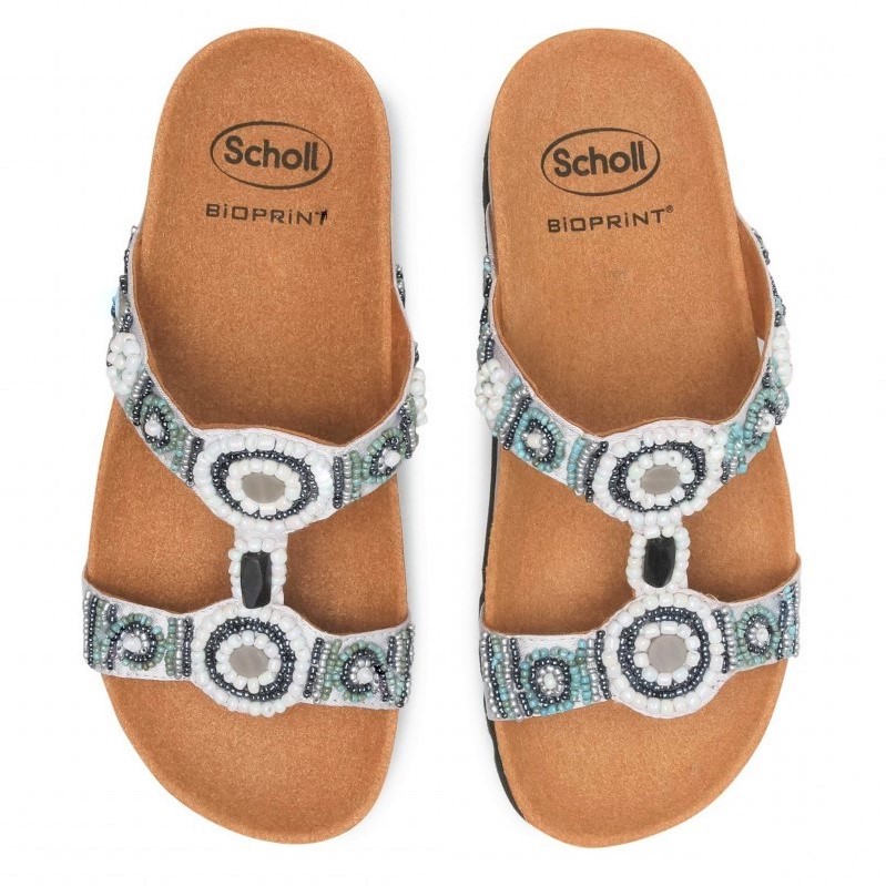 

Scholl Bogota Med klapki medyczne damskie srebrne