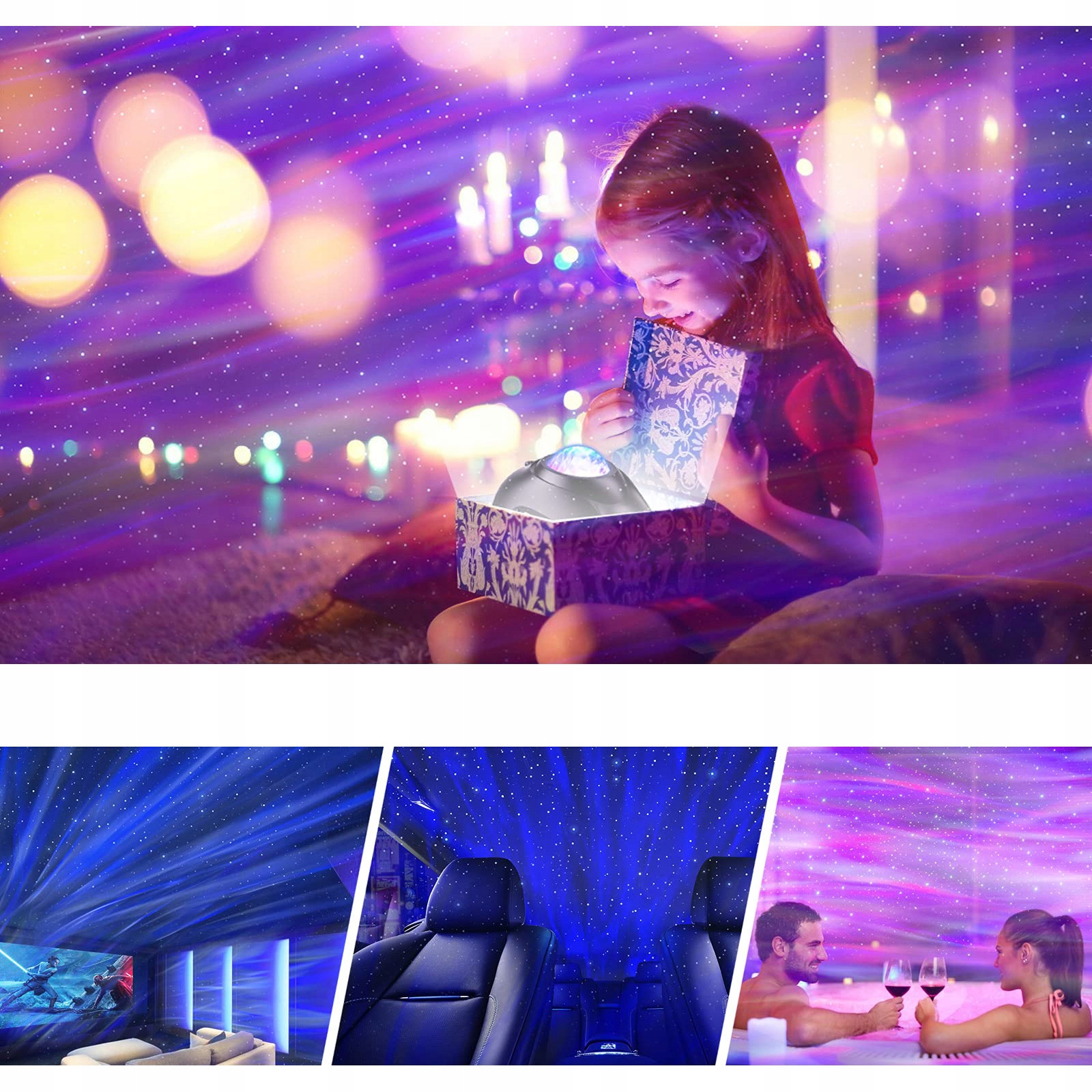 PROJEKTOR GWIAZD RZUTNIK NIEBA LAMPKA NOCNA LED GŁOŚNIK BLUETOOTH + PILOT Rodzaj gwintu zintegrowane źródło LED