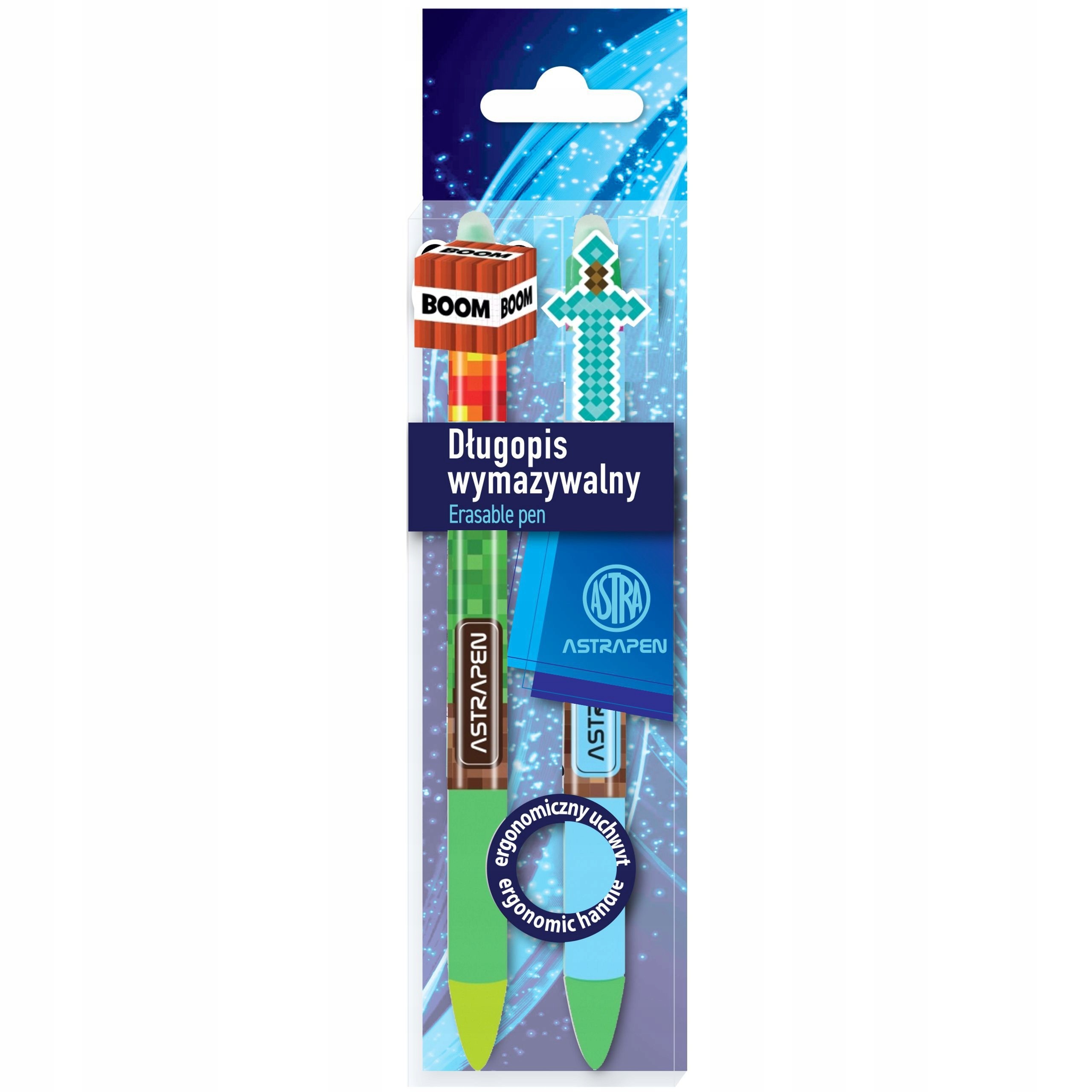 Długopis zmazywalny ASTRA MINECRAFT automatyczny 2 szt. wymazywalny Liczba sztuk w ofercie 2 szt.