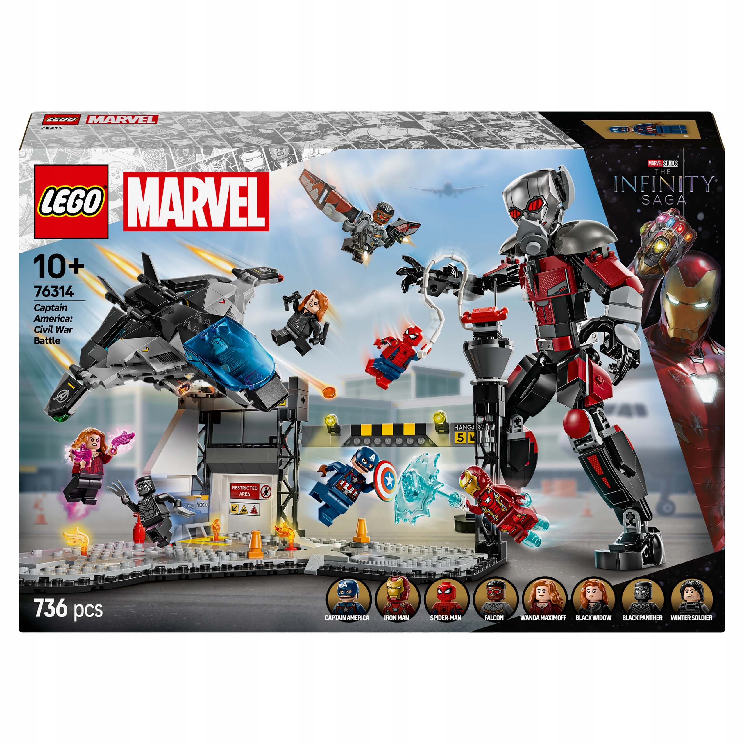 Lego Heroes 76314 Marvel Kapitán Amerika Válka hrdinů Bitva