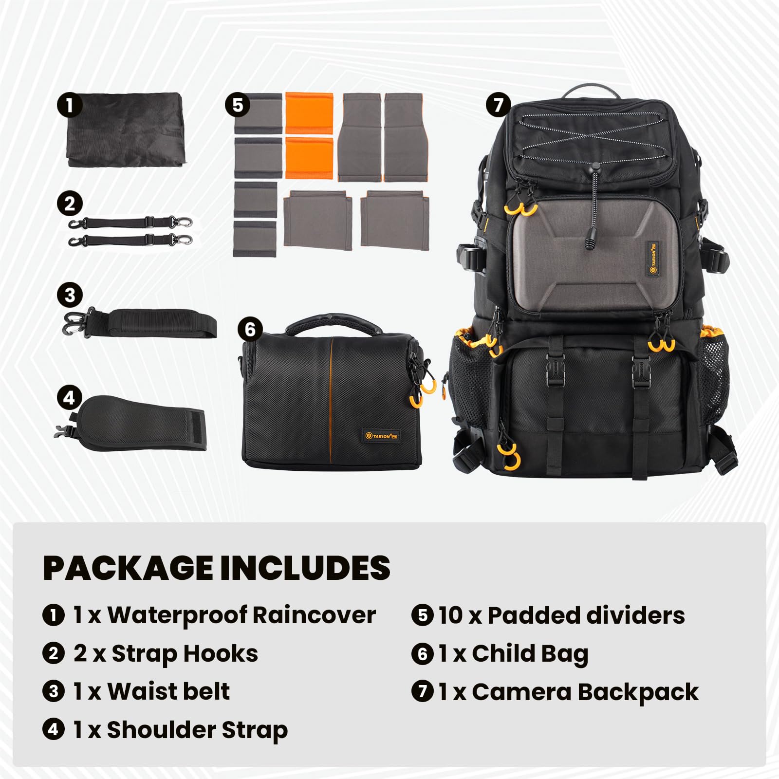 TARION Plecak Foto DSLR SLR z Przegrodą na Laptop 15,6" Wodoodporny 25L — miniatura 8