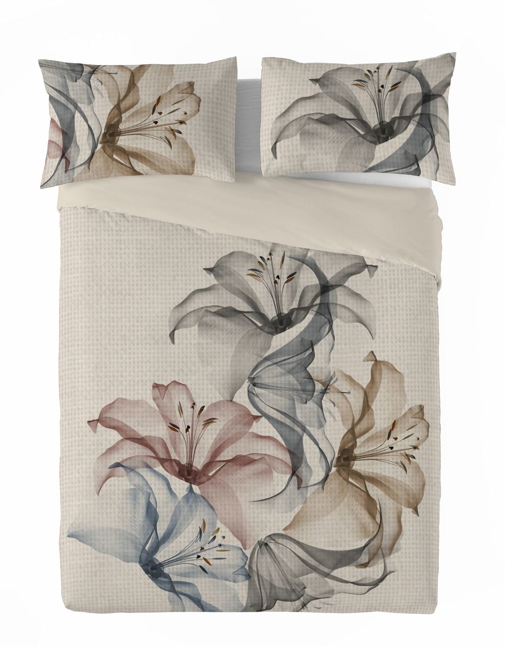 Povlečení lněné Linen potisk (160x200+30-1, 70x80+20-2)