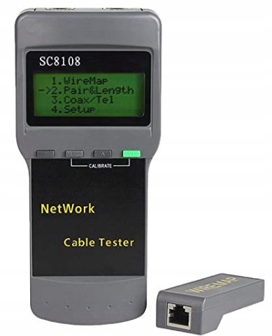 Tester sieťových káblov pre inštalatéra MT-8108 Alantec, veľký displej