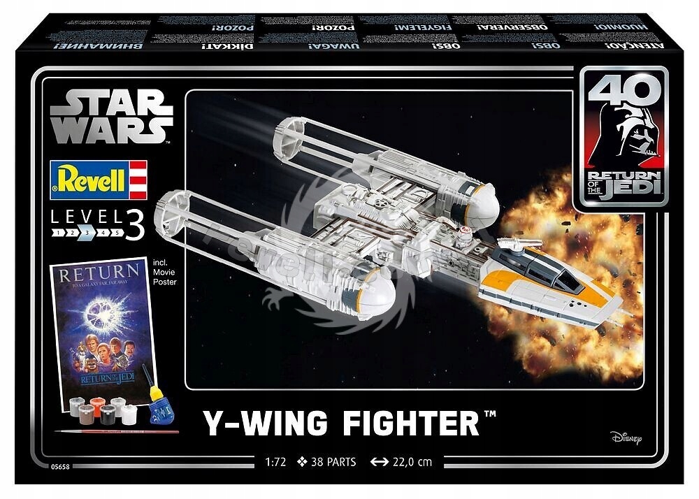 Star Wars Y-Wing Fighter Dárková sada Revell 05658 v měřítku 1/72