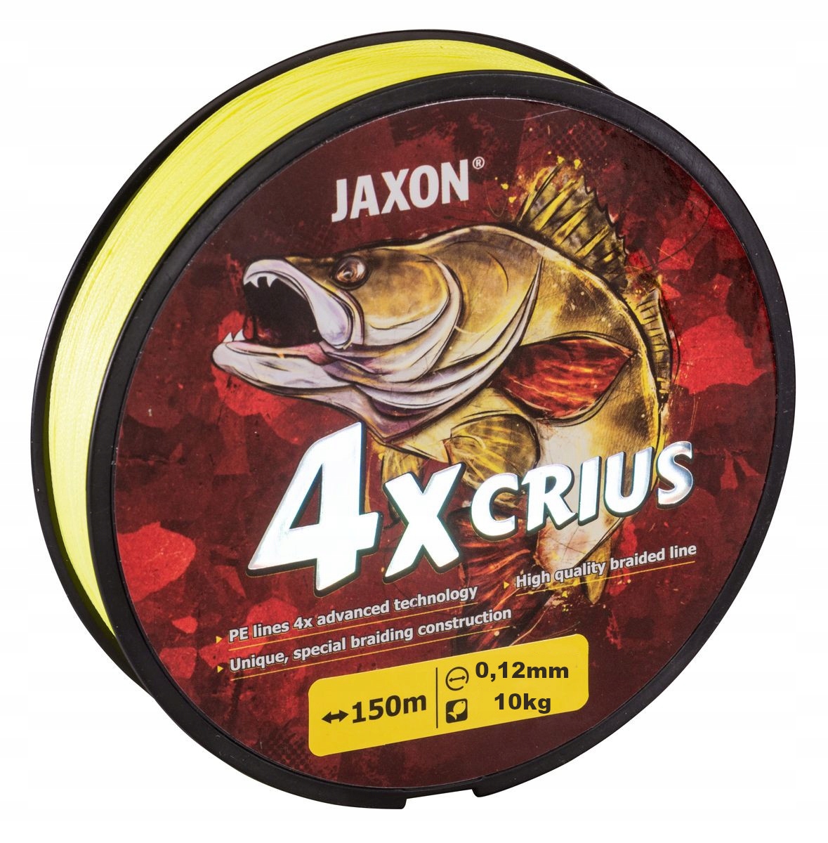 Crius 4x Plecionka Jaxon 0,12mm 150m 10kg Fluo
