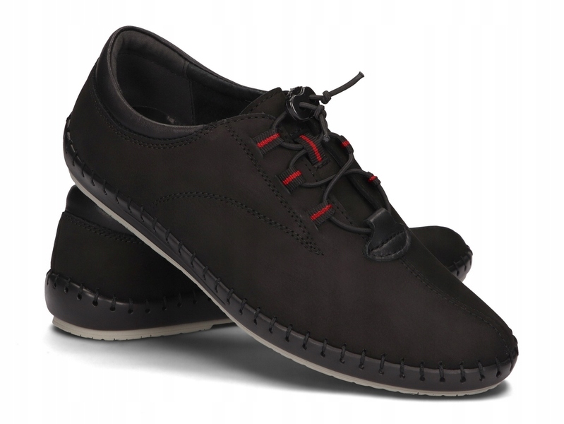 

Buty Męskie Skóra Casual Polskie 337 Czarny 45
