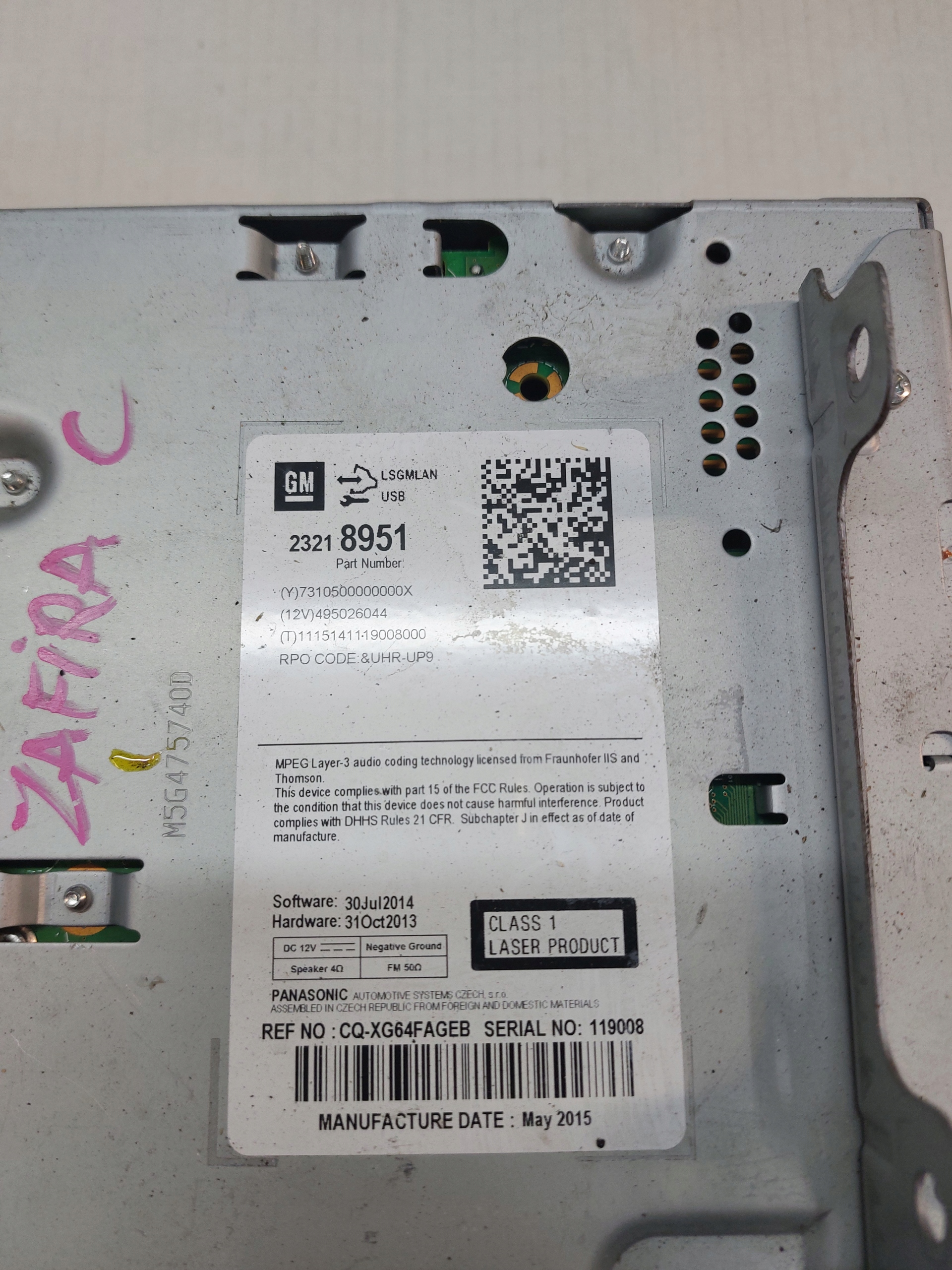 RADIO CD Navigation OPEL ZAFIRA C ASTRA J