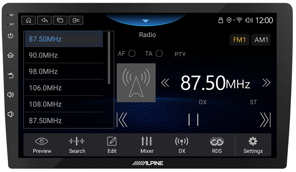 Alpine INE-AX809 Stacja Ekran 9 cali CarPlay Android Auto Wi-Fi Bt Hdmi Rds