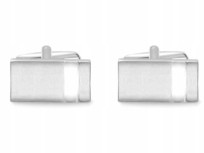 KLASYCZNE STALOWE Mankietów Spinki do Koszul Spinka Męska GREG d51BP Marka GREG