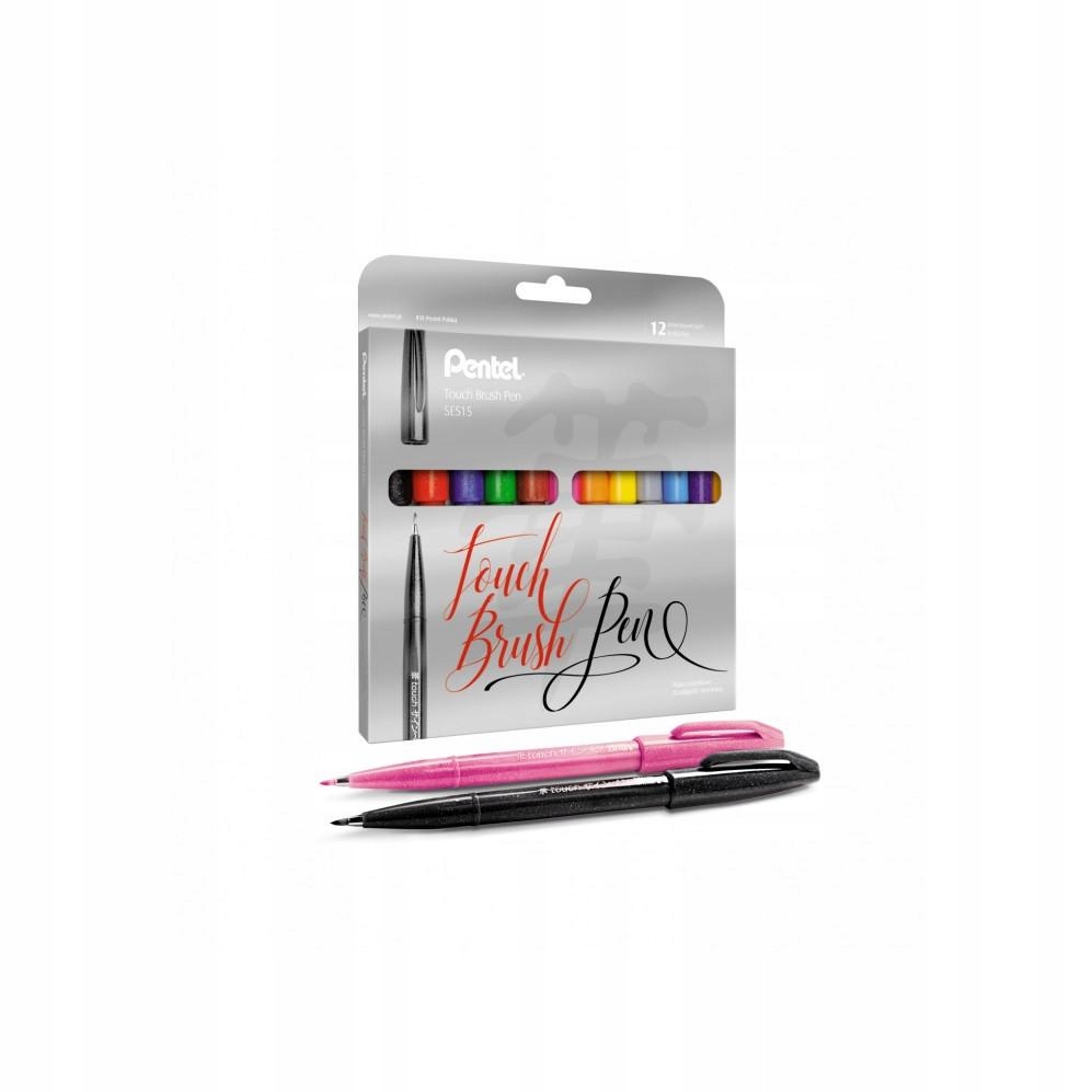 Štětcové pero Pentel SES15, op. 12 ks