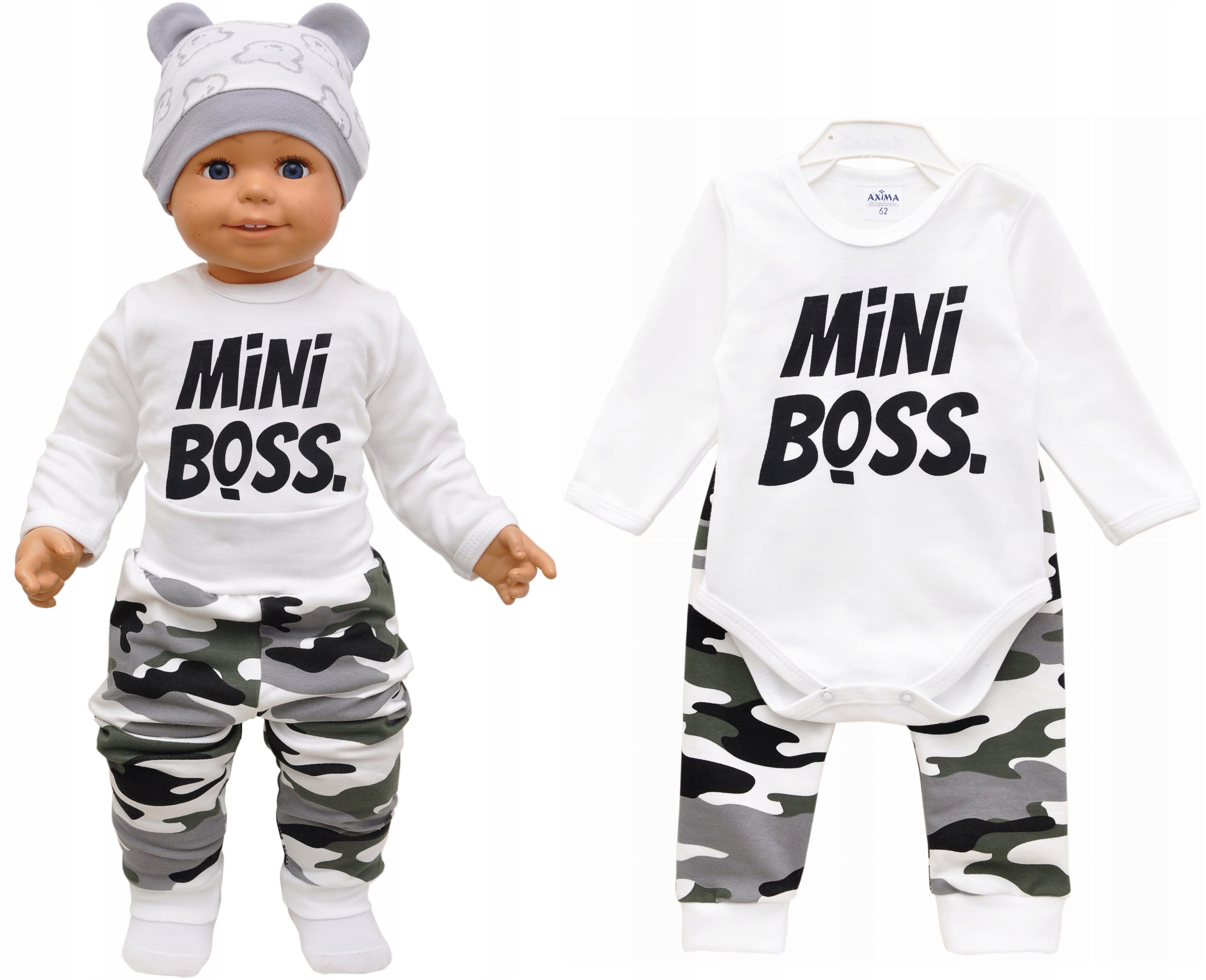 

Komplet 2 cz. body, spodenki Mini Boss moro r. 92