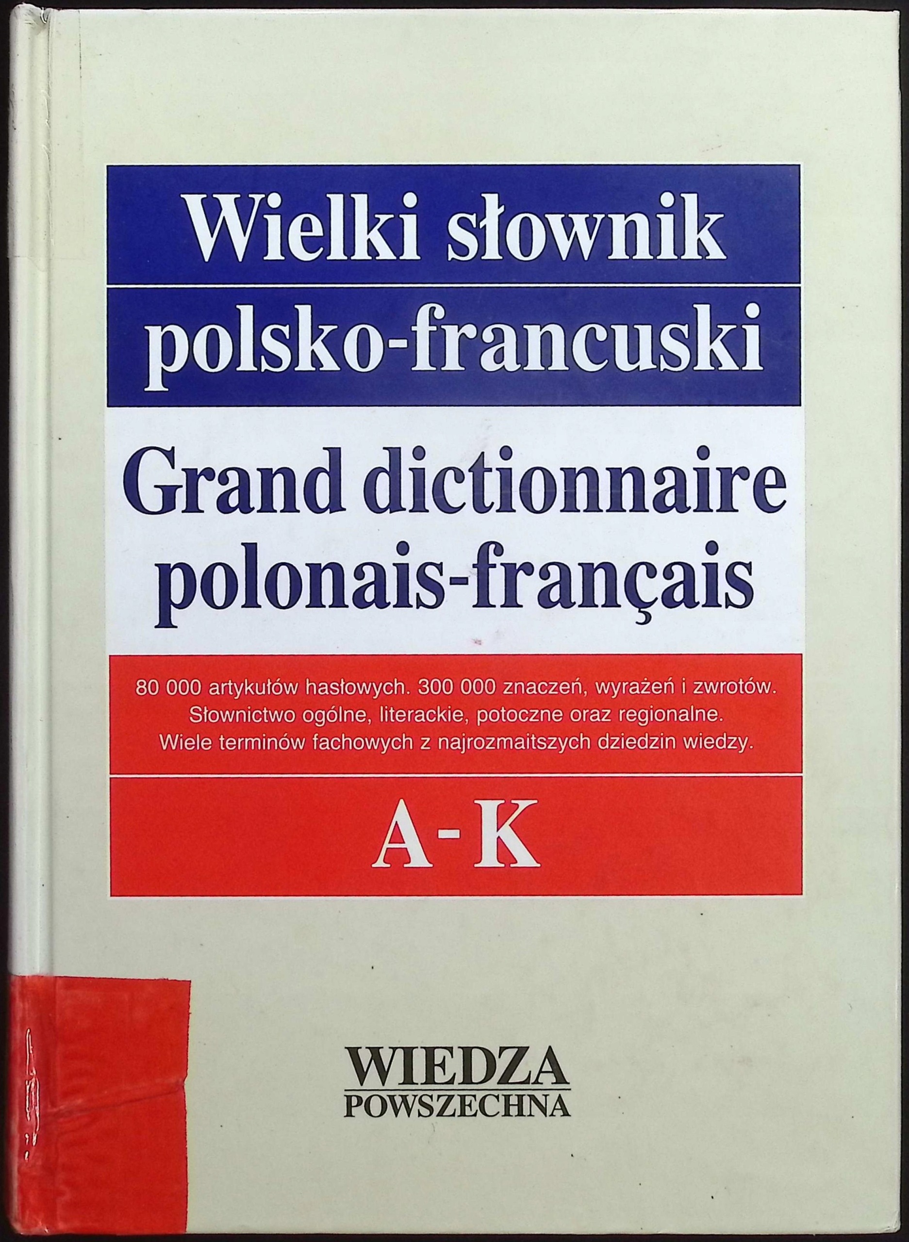 wielki słownik Polsko - Francuski