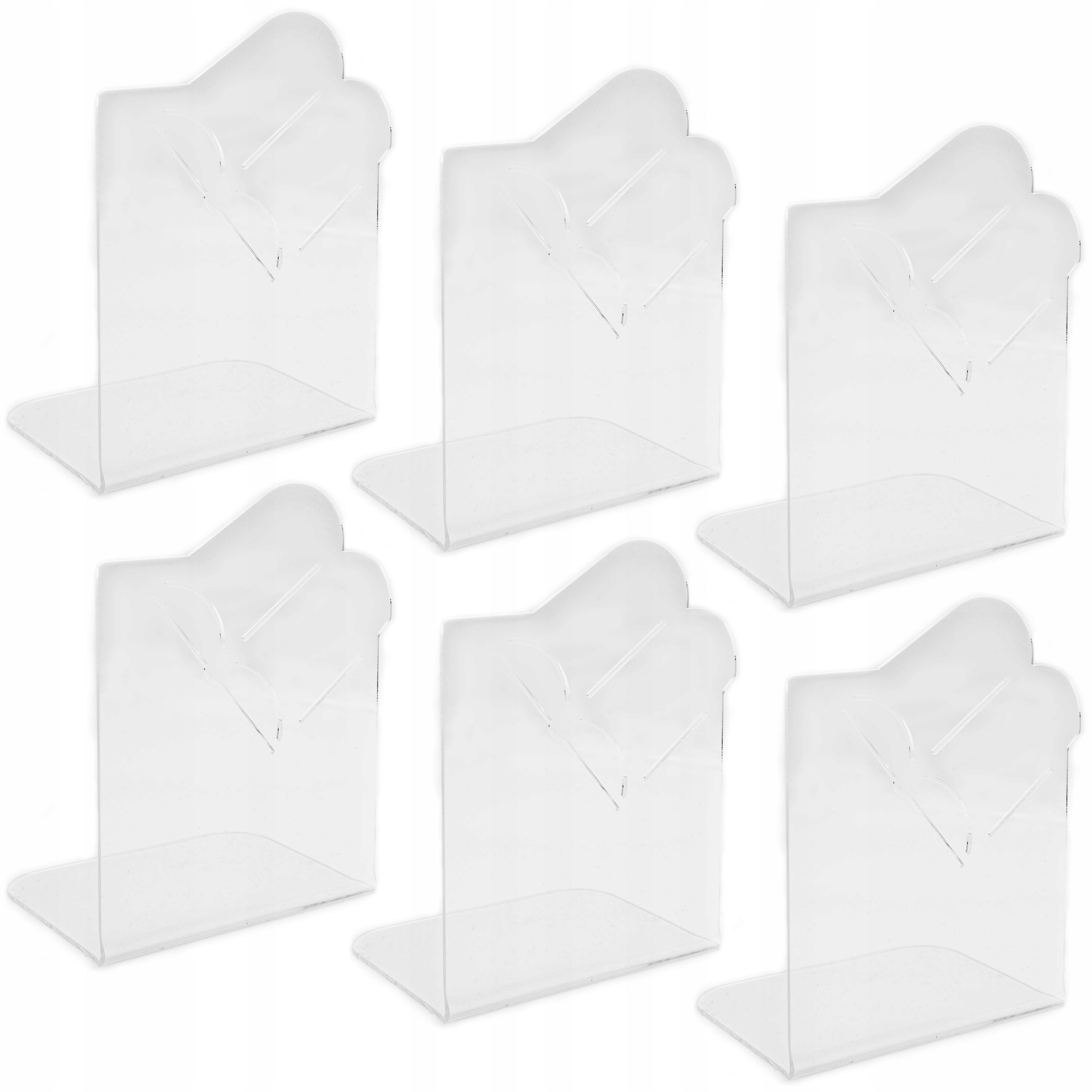 

6x Podpórki do książek Stojak Plexi Przezroczyste