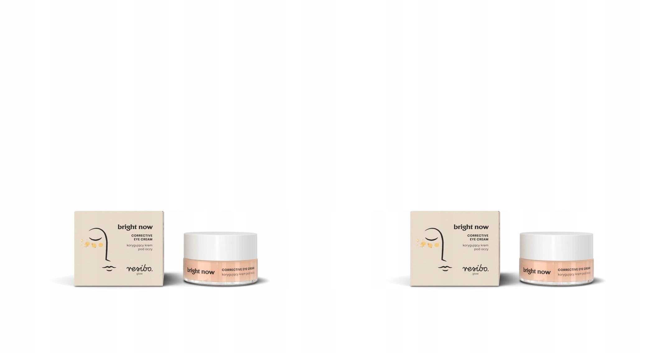 2x Resibo Bright Now korekční krém pod oči 15 ml