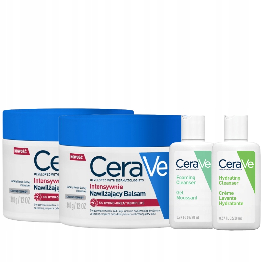 CeraVe Intensywnie nawilżający balsam skóra sucha i szorstka 340g x2+GRATIS