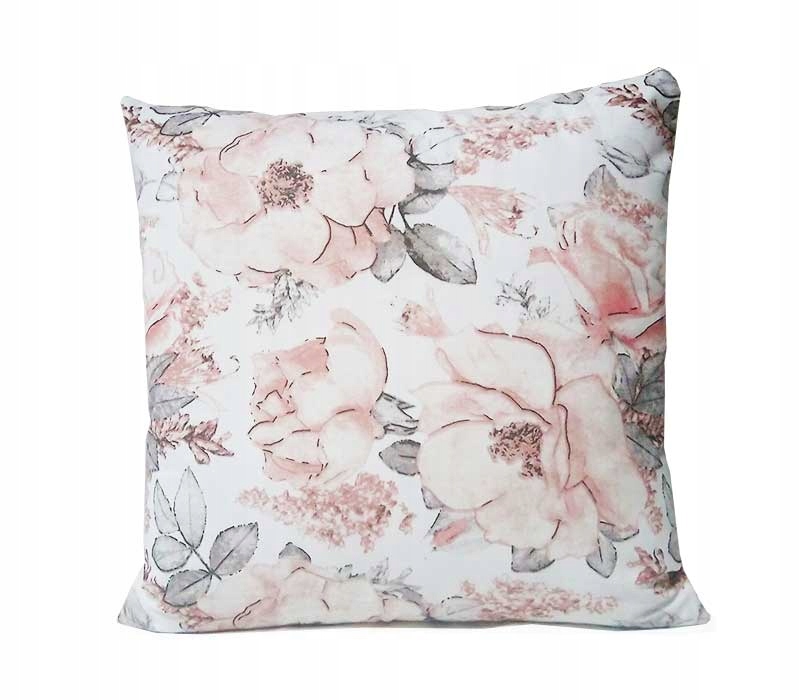 POSZEWKA bawełna 35x35 Róże na białym