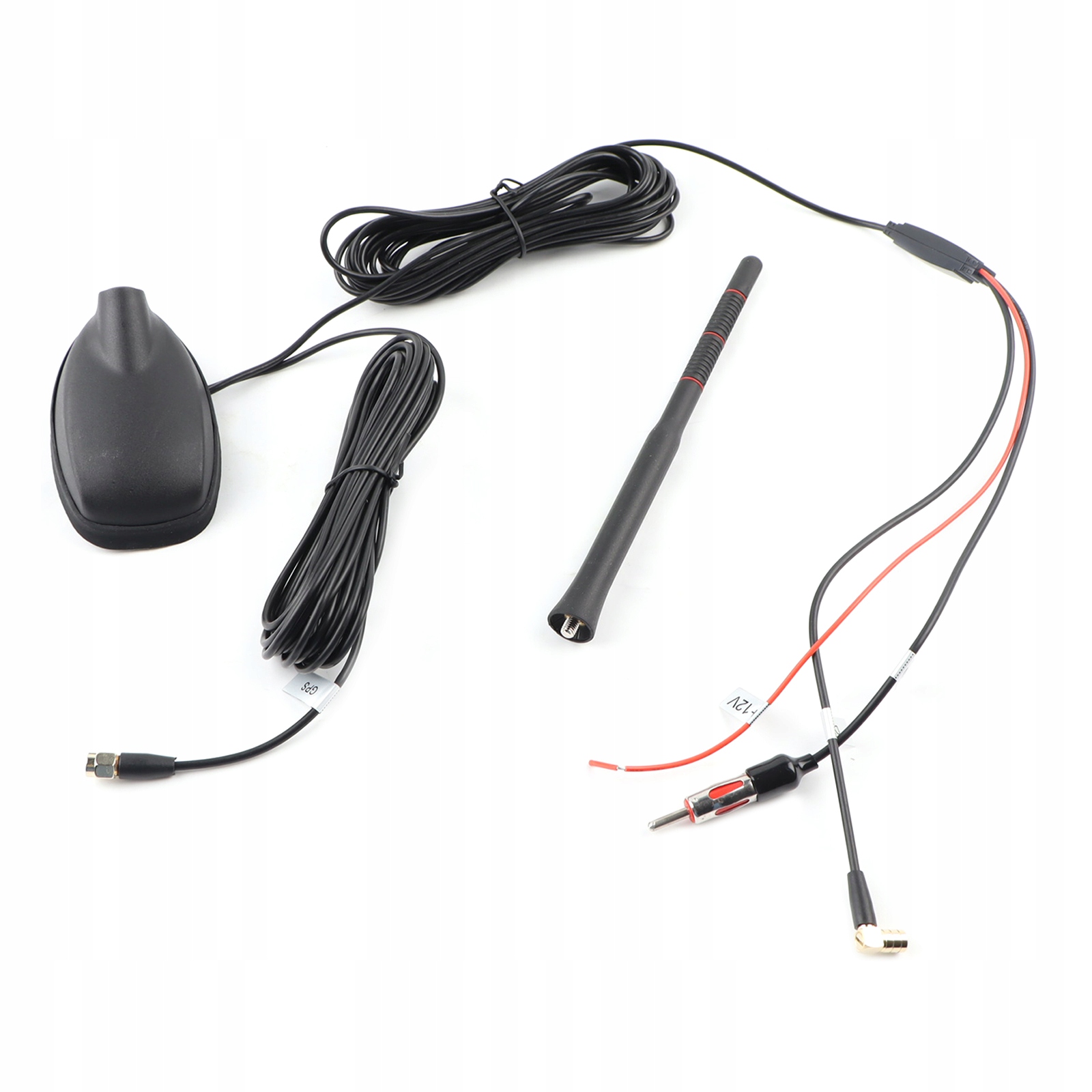 ANTENA SAMOCHODOWA 12V RADIO CYFROWE DAB+FM+GPS 15DB ZŁĄCZE SMB
