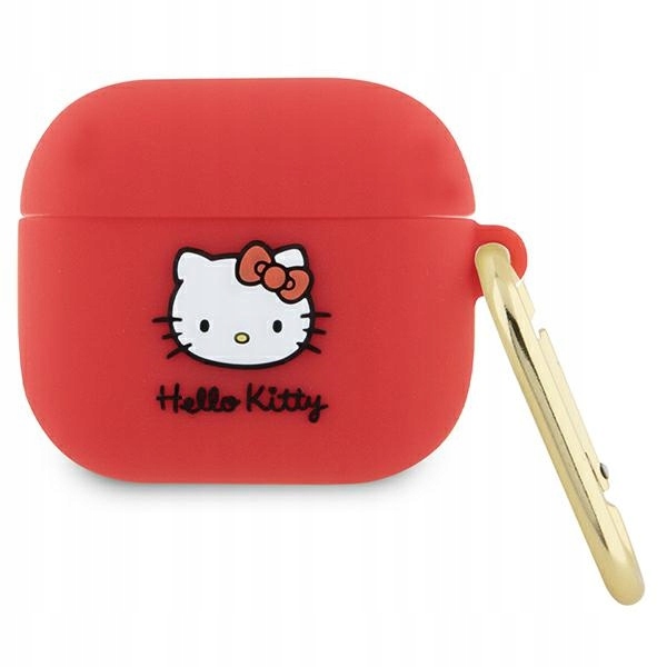 Pokrowiec na AirPods 3 Hello Kitty HKA33DKHSF w kolorze fuksjowym 3D