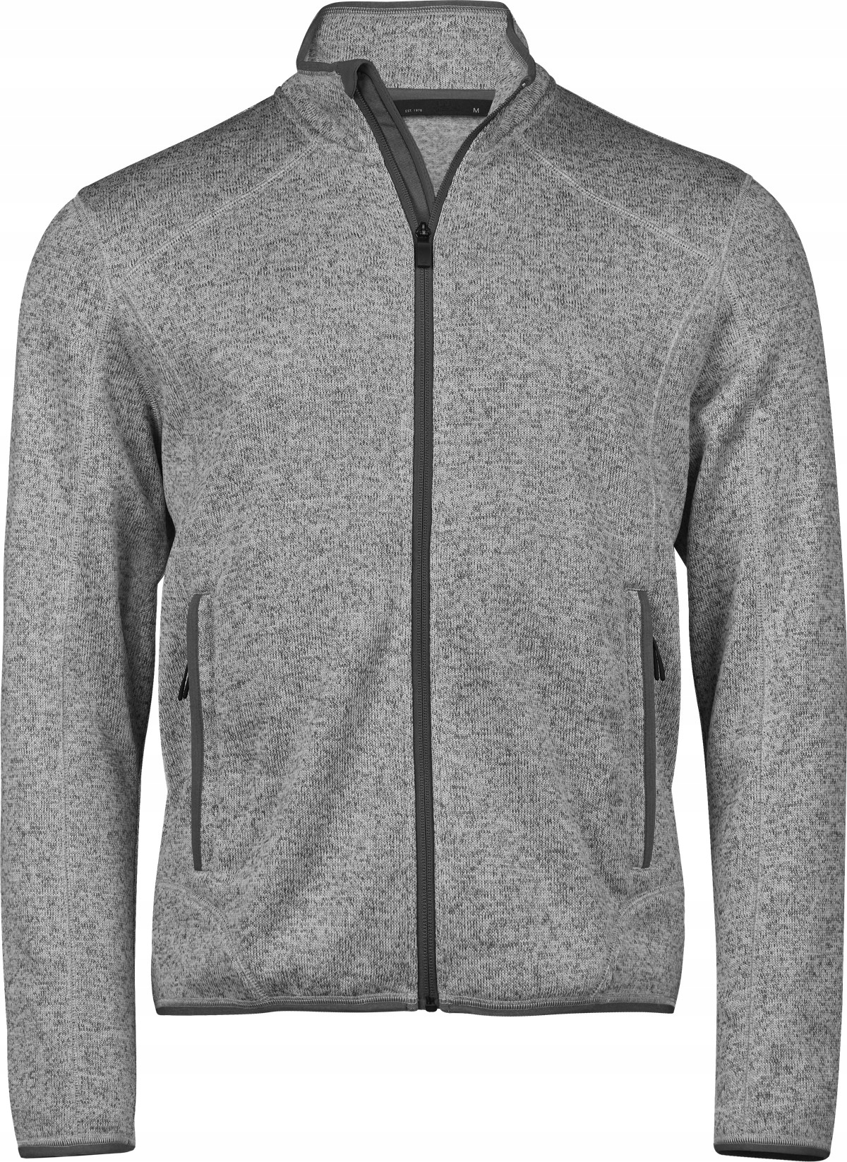 Polar Pánský rozepínací bez kapuce Fleece Tee Šedý melír vel. M