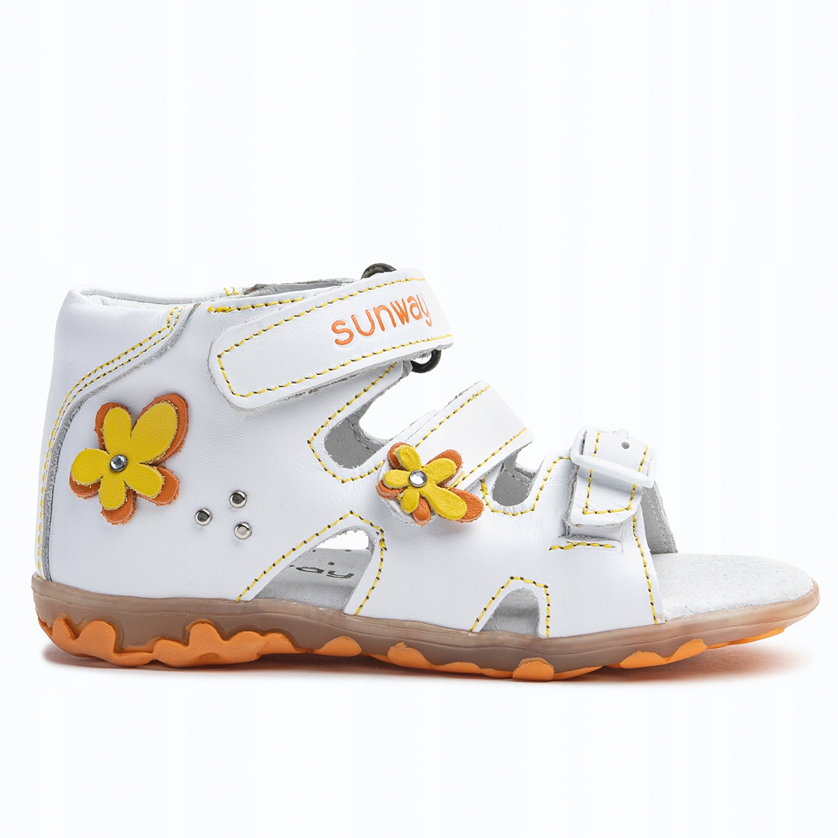 

Sandały łatwe zakładanie Skórzane miękkie Sunway