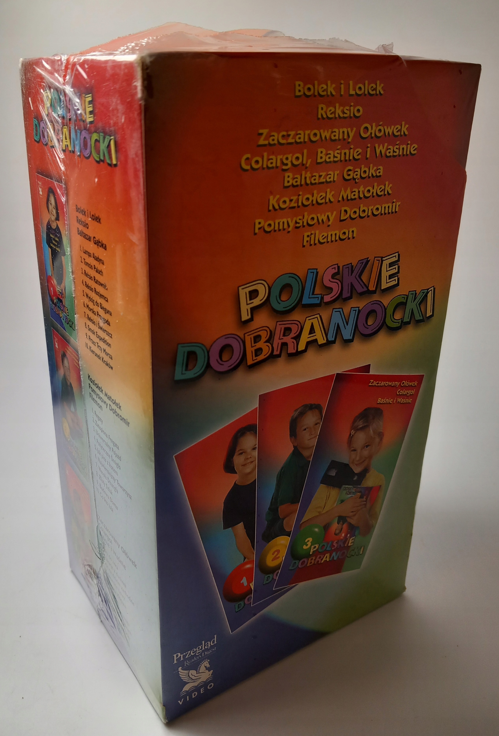 3x VHS Polskie Dobranocki Bolek Lolek Reksio Dobromir Matołek FOLIA Tytuł Polskie dobranocki: Bolek i Lolek, Reksio, Zaczarowany Ołówek, Colargol, Baśnie i Waśnie...