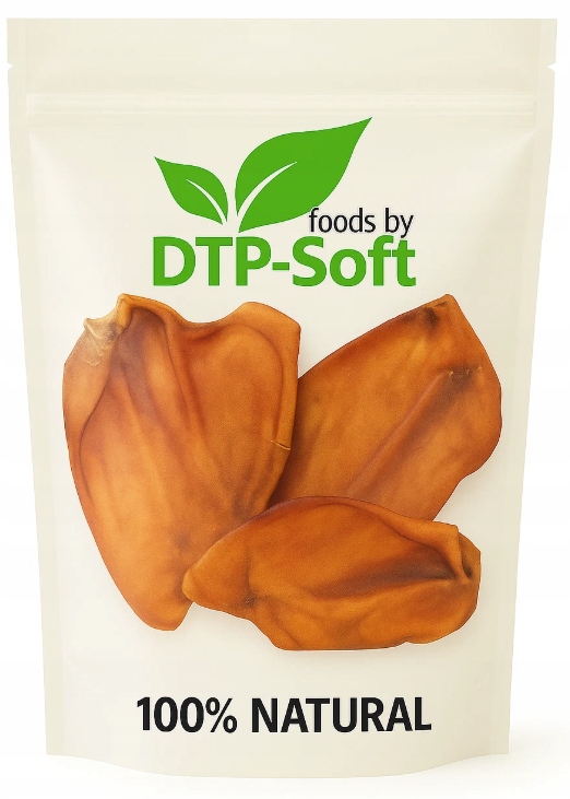 Levně 25 kusů Sušené vepřové uši Přírodní psí pamlsek