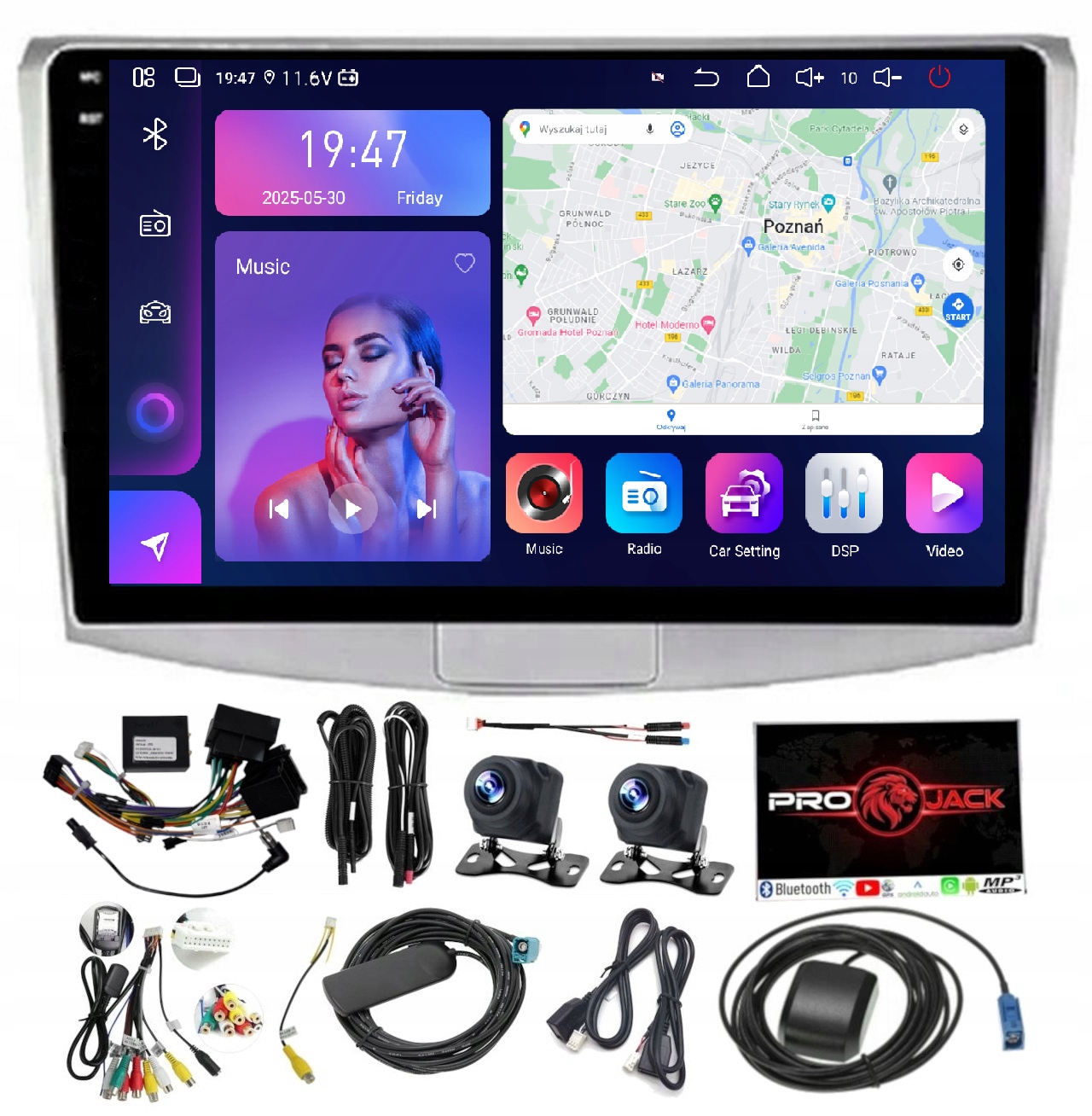 Rádio Android Navigácia Carplay Vw Passat B6 B7 CC Wifi 256 Gb Sim