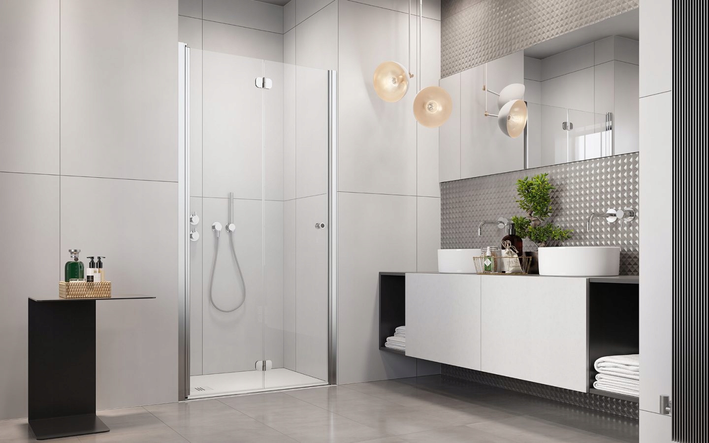 Drzwi prysznicowe składane Eos DWB 80x197 LEWE Marka Radaway