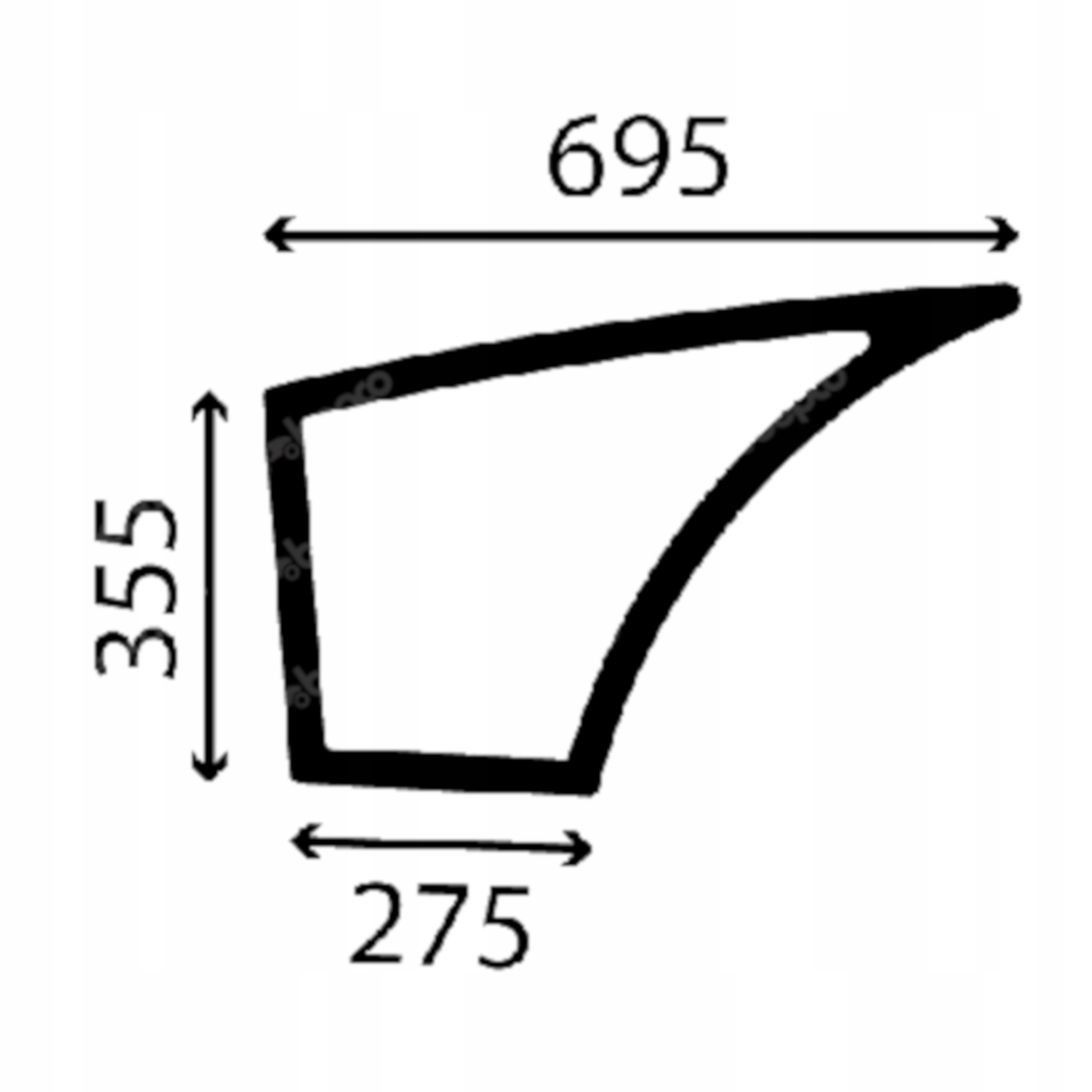 sklo Case dveře spodní levé 84202463