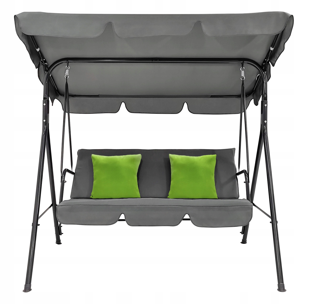 HUŚTAWKA OGRODOWA WOLNOSTOJĄCA 3 OSOBOWA ŁAWKA BUJANA DASZEK CASPI SZARA Kolor odcienie szarości