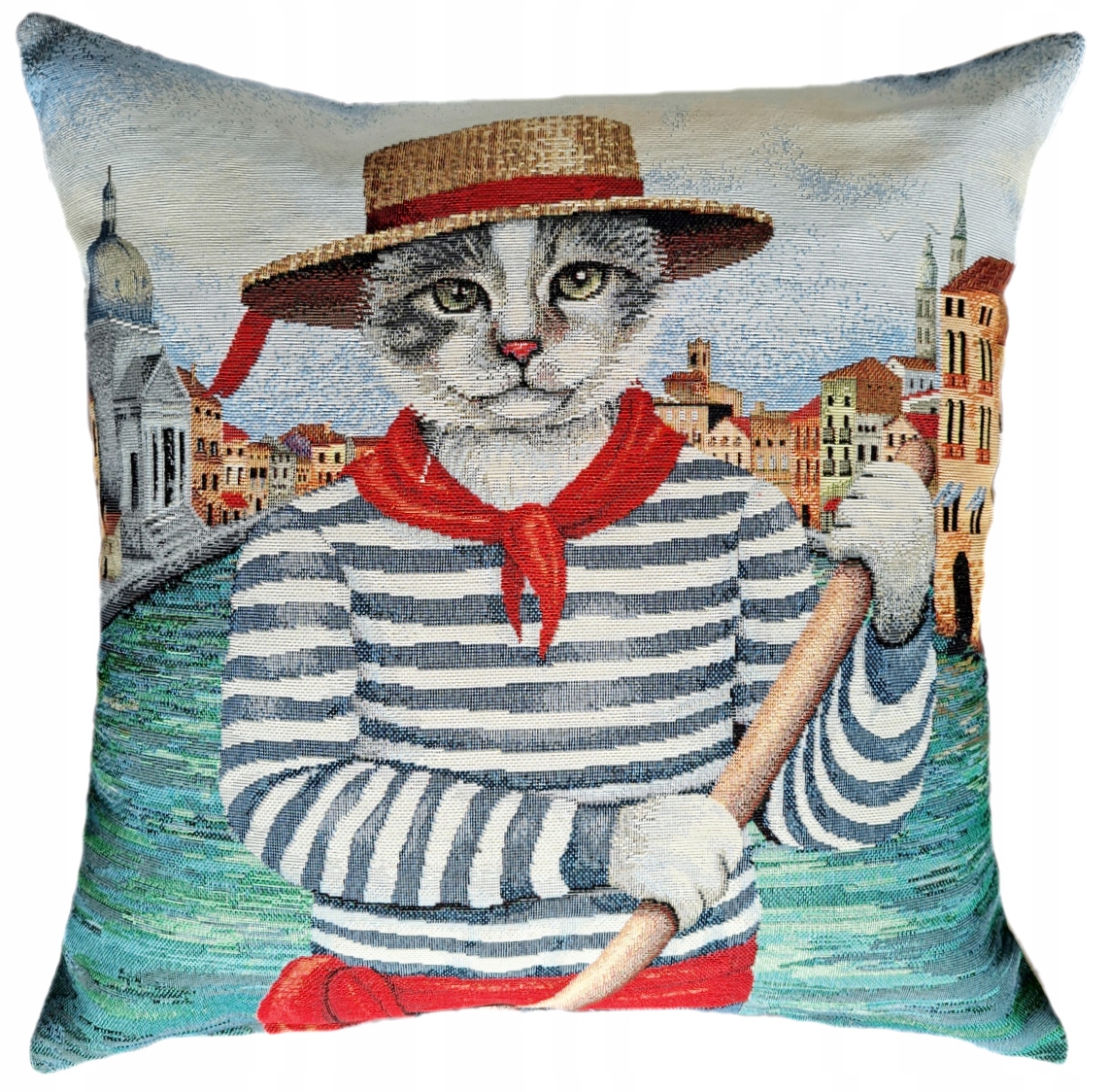 

Poszewka Ozdobna 45x45 cm Kot Gondolier Wenecja
