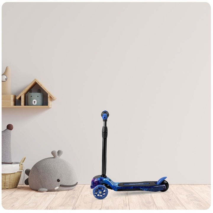 HULAJNOGA TRÓJKOŁOWA DLA DZIECI SKŁADANA Stabilna Jeździk Kółka LED Mała Wiek dziecka 3 lata +