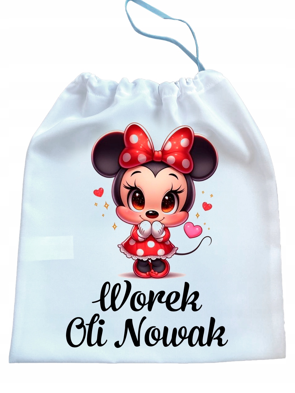 Worek na buty ubranie do Przedszkola Żłobka z imieniem Przedszkolak