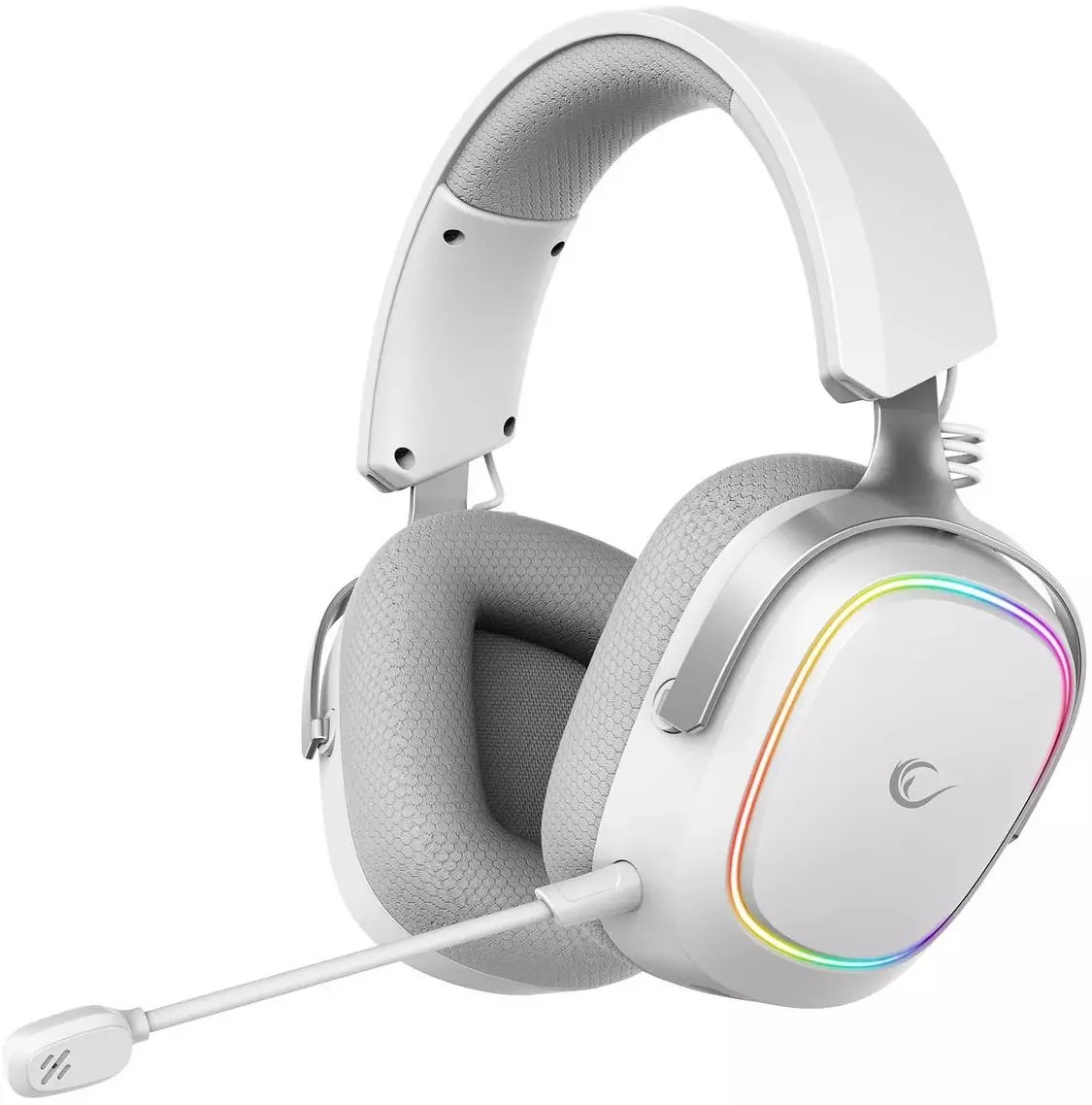 Rampage RETSU Słuchawki bezprzewodowe nauszne BT 2.4G RGB białe