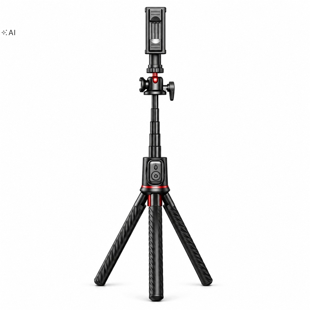 Flexibilní Selfie Tyč Stativ Pro Telefon Tripod Dálkové Ovládání Bluetooth