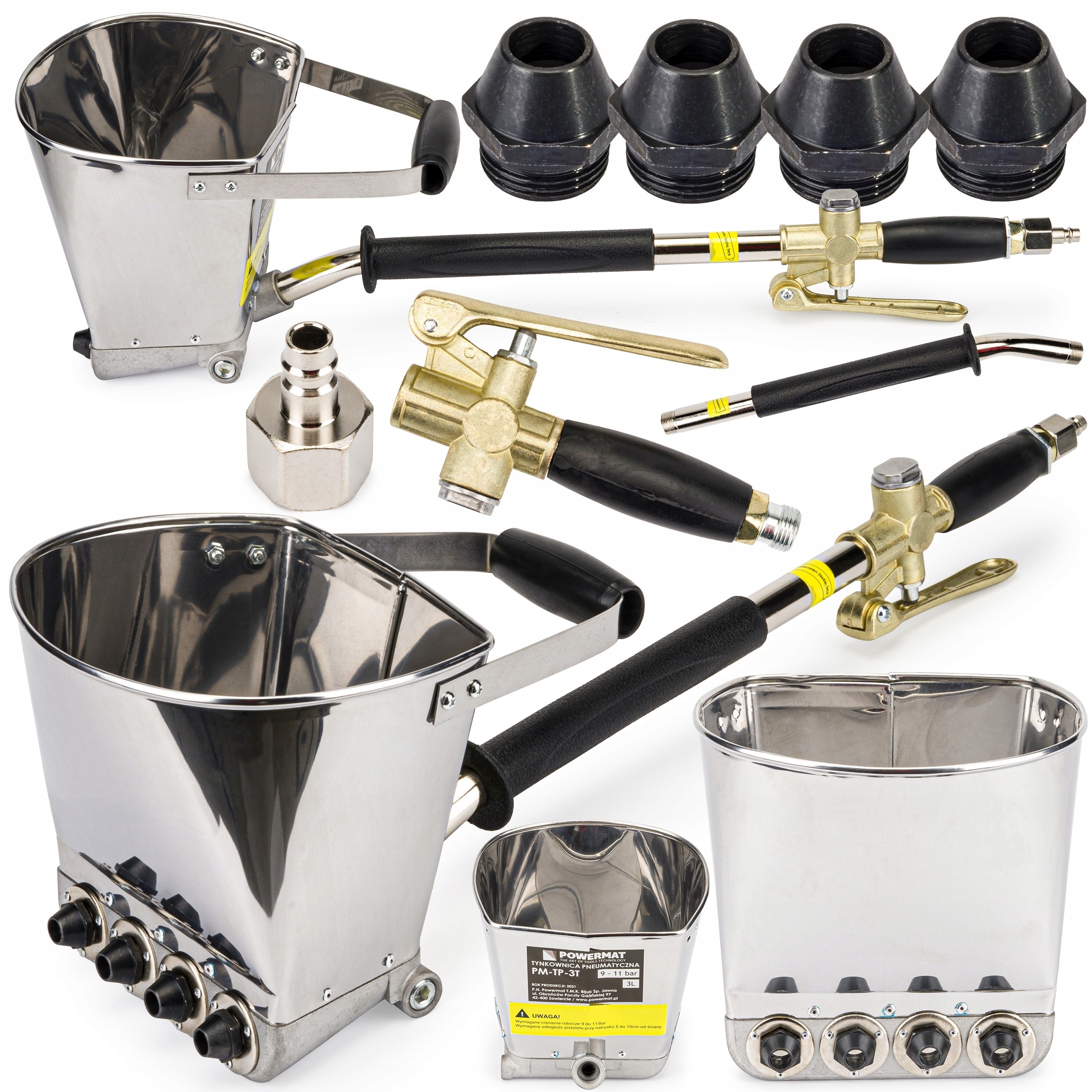 Pneumatická Omítací Pistole 3 L 4-TRYSKOVÁ Powermat