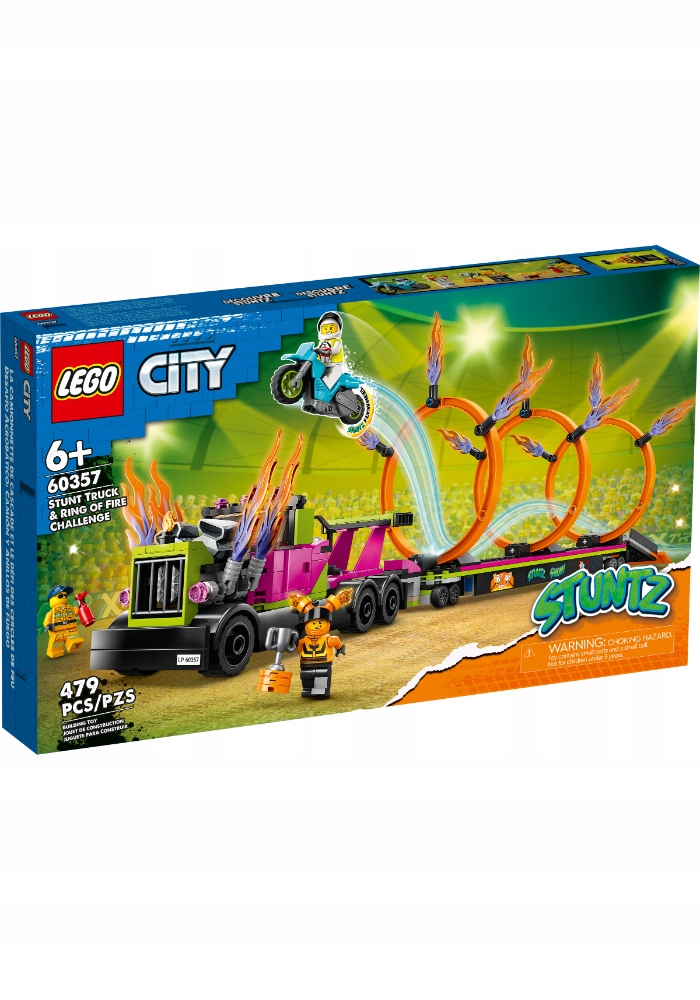 Lego City Kaskadérská výzva kamion a ohnivé ráfky 60357