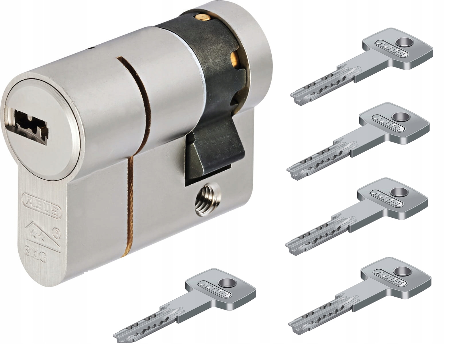 Abus vrtaná vložka třída C nikl poloviční 30/9 -5 klíčů