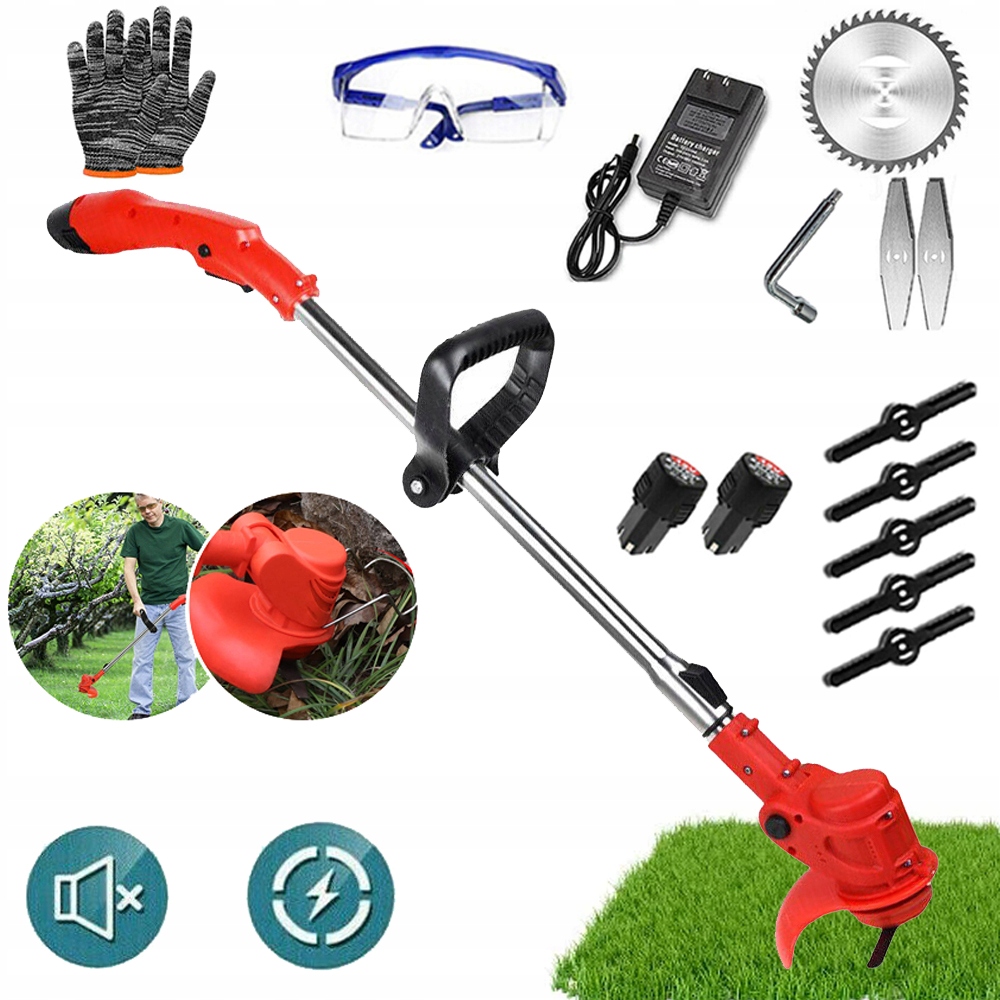 650W Zastřihovač Okrajů Trávníku Akumulátorový Vyžínač Trávy