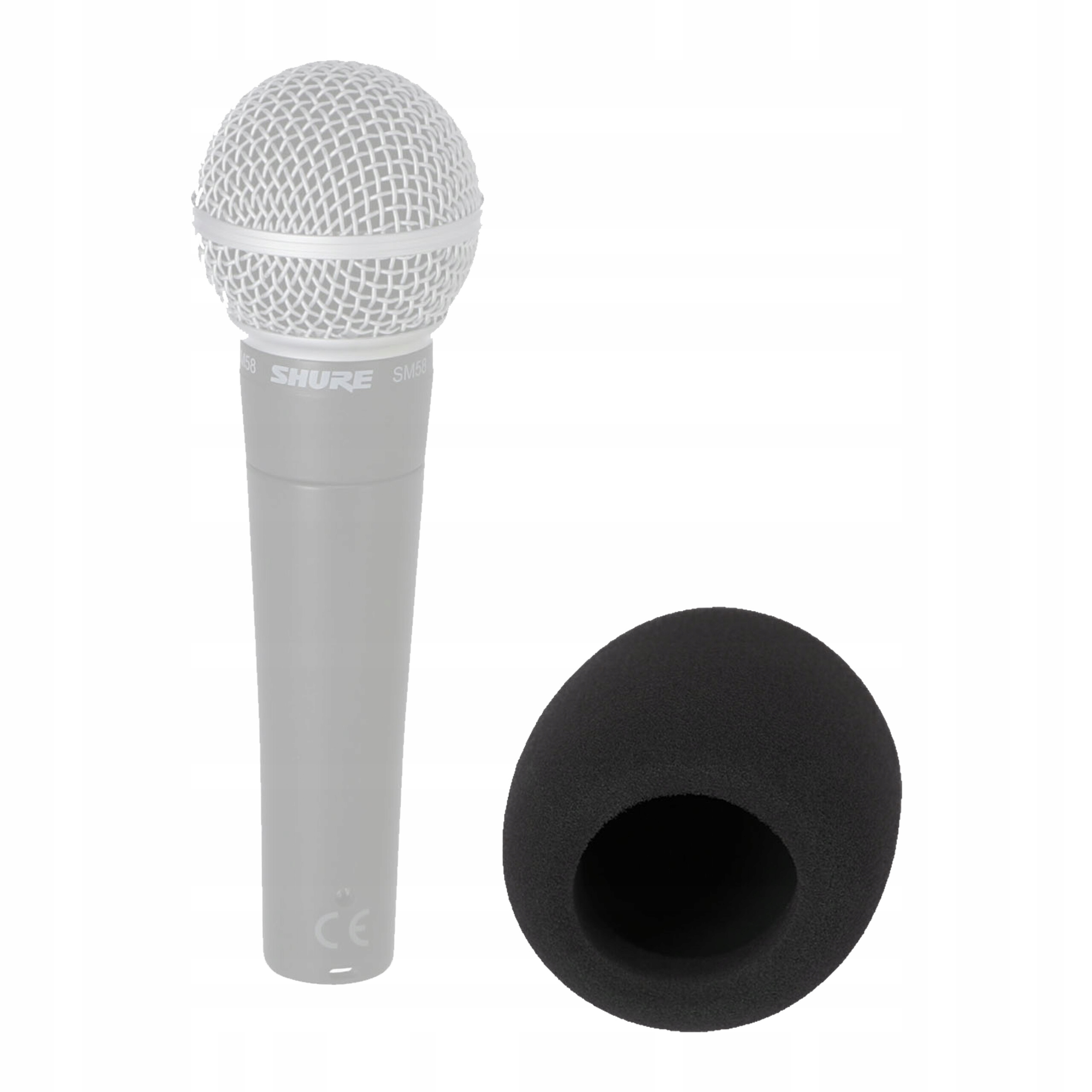 Gąbka osłona owiewka na mikrofon SHURE 10 szt Kod producenta 01890#BLACK