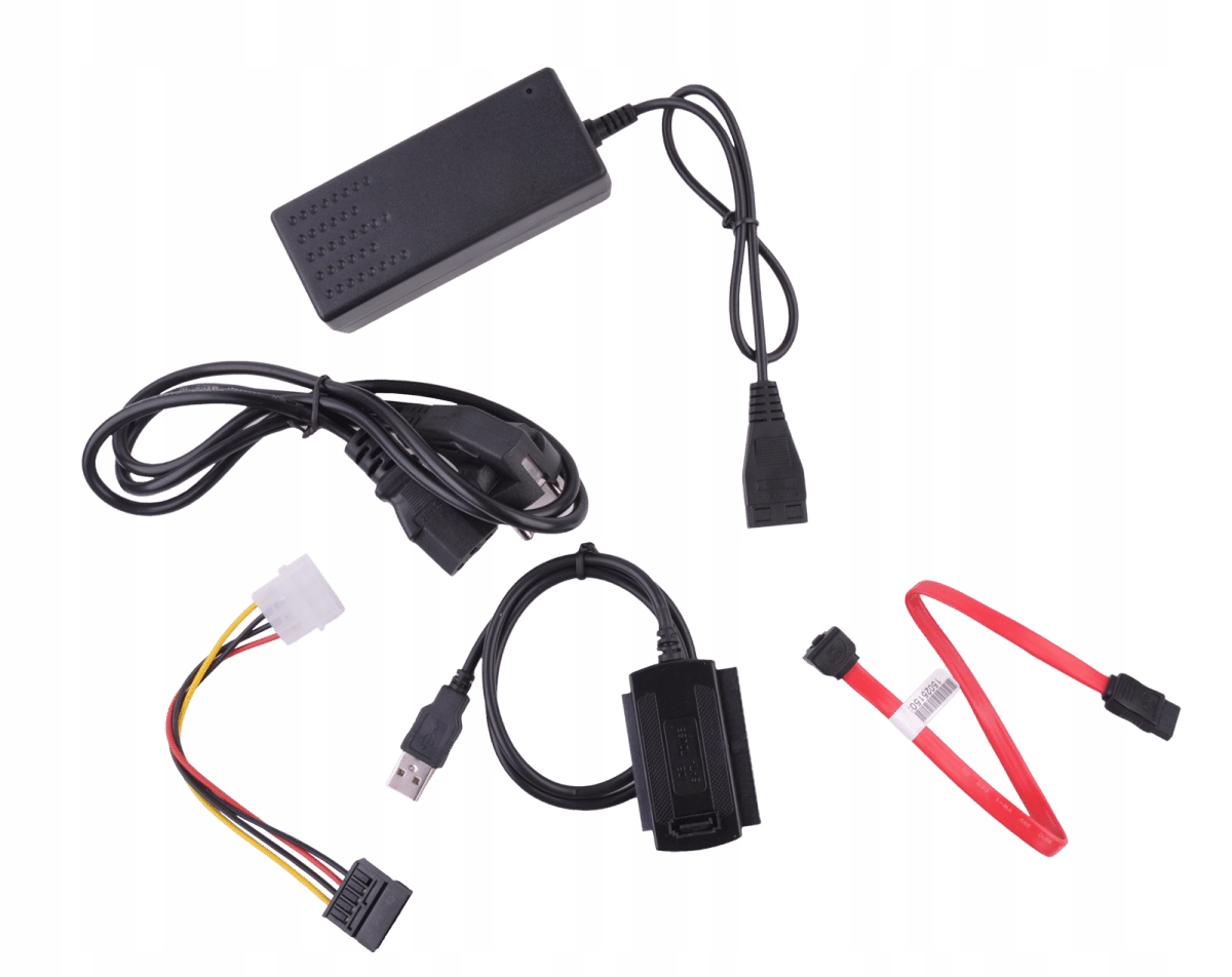 Adapter Usb Do Podłączenia Dysku Napędu Ide Ata Sata Ssd 2,5 3,5 Zasilacz