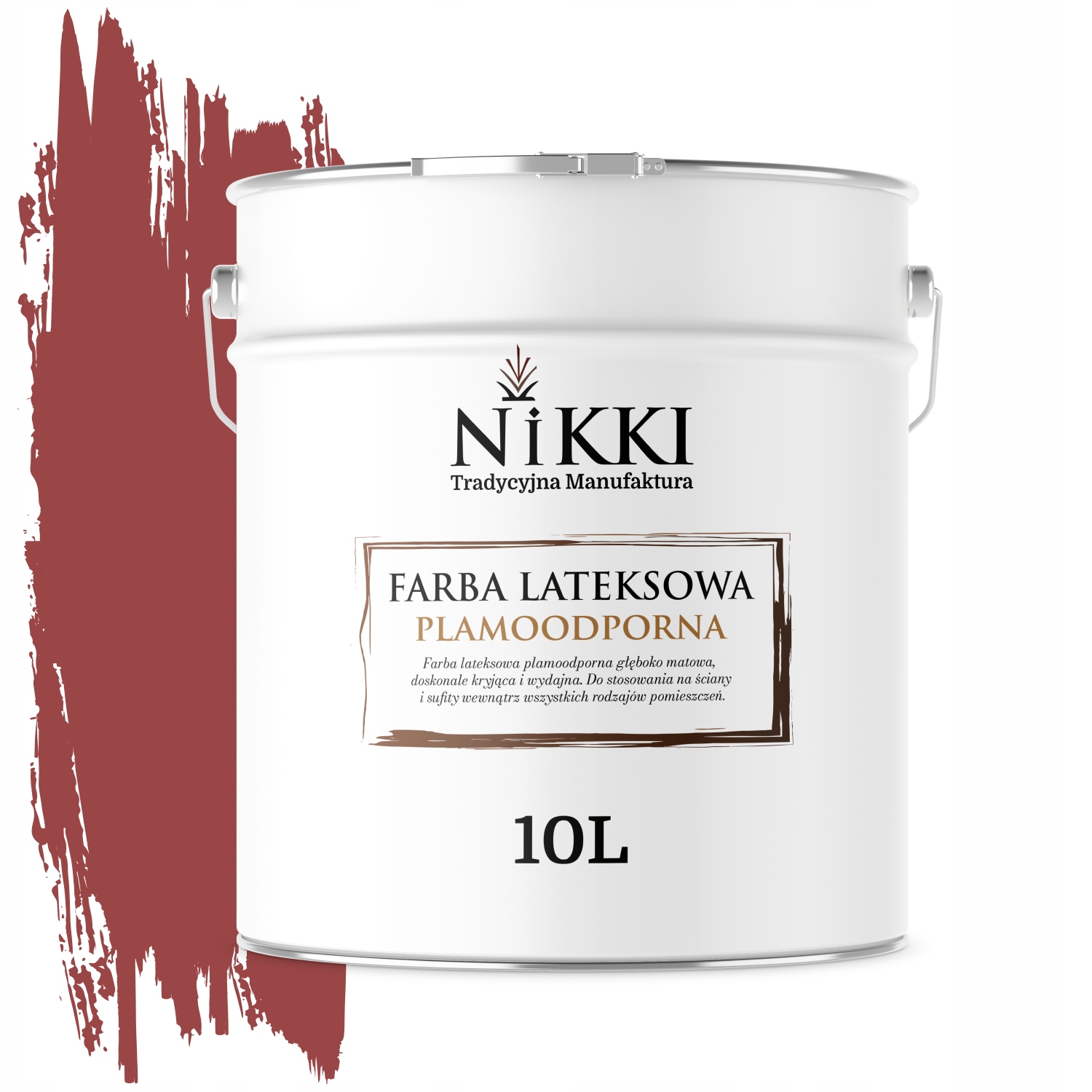 Latexová Farba Odolná Voči Škvrnám Červená Tmavá H3412 10L Hlboká Matná