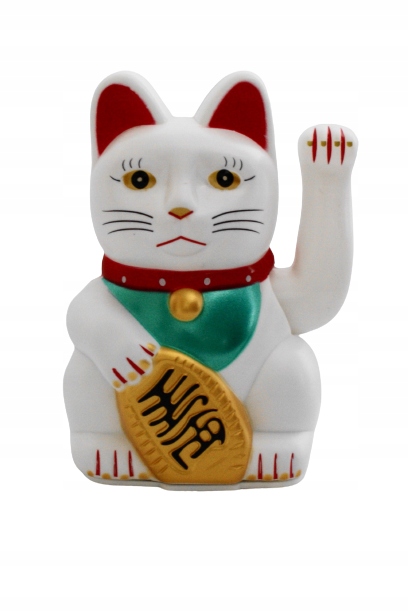 

Kotek szczęścia, lucky cat maneki neko, na baterie
