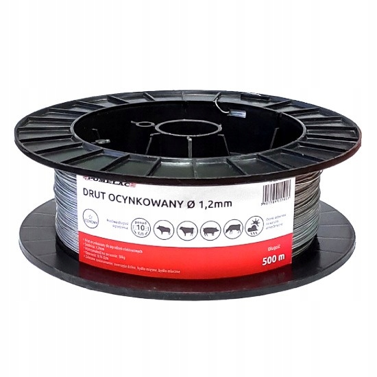 PASTUCH POLSKI DRUT OGRODZENIOWY OCYNK POMELAC 500M 1,2MM