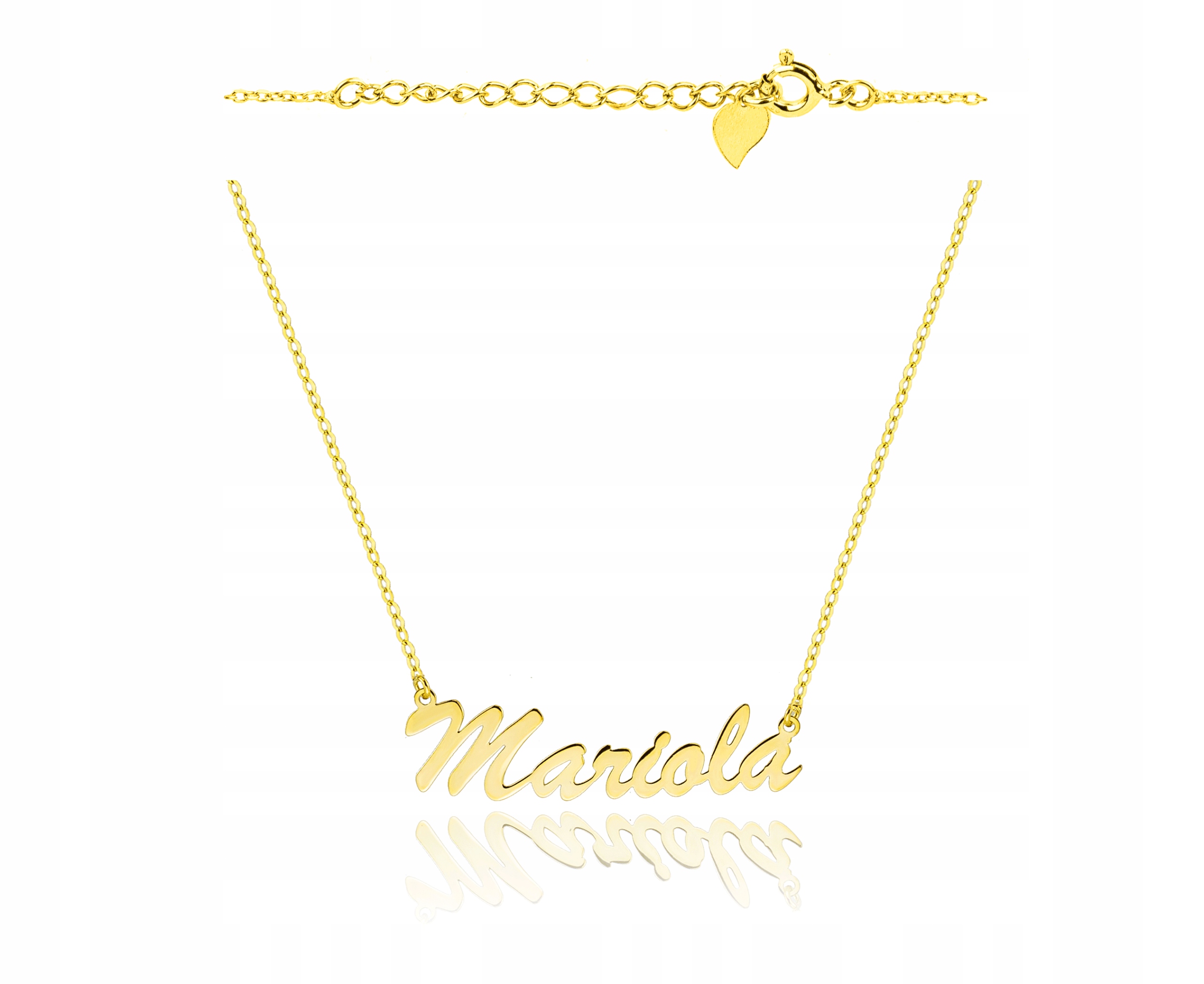 Pozlacený náhrdelník s jménem Mariola 925 gravírování