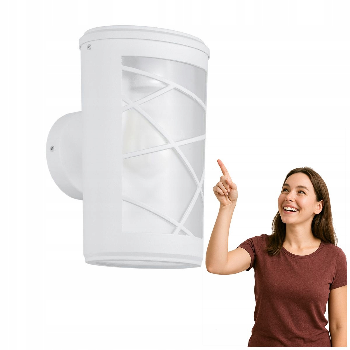 Moderní venkovní nástěnné svítidlo Paco Bílá IP44 60W Italux