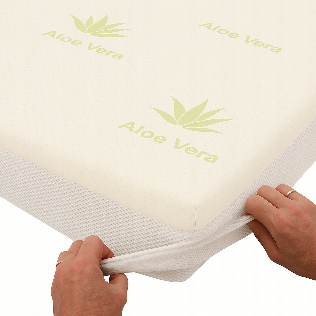 Ochranný obal na matrace 180x200 Aloe Vera se síťkou, polská kvalita