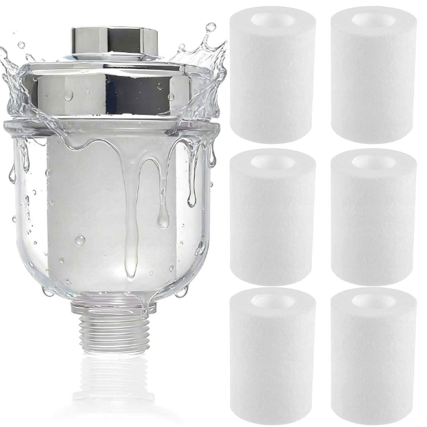 Aquafilter Sprchový filtr 6 vyměnitelných náplní odstraňuje nečistoty