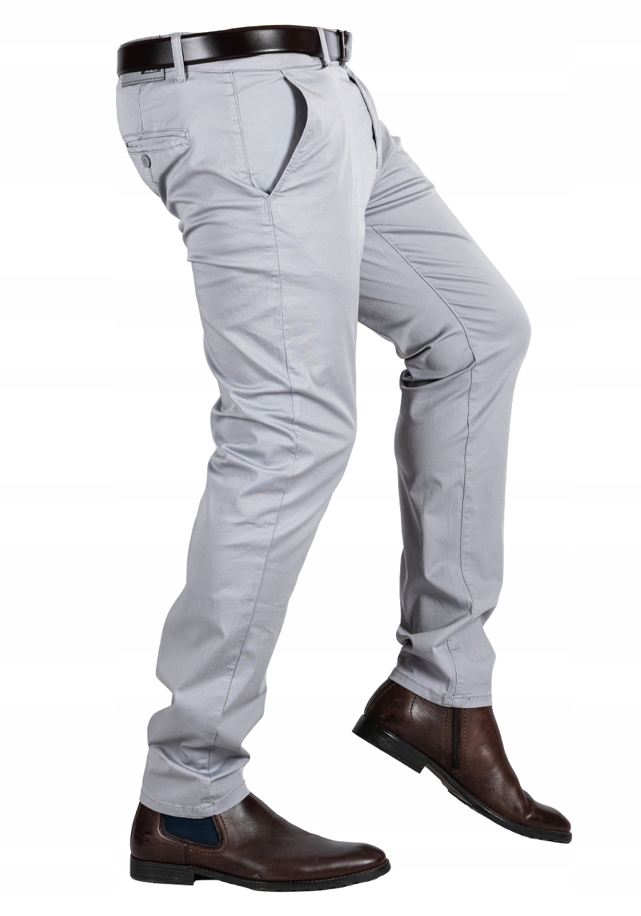 Spodnie CHINOSY materiałowe szare BARRY r.35 Rozmiar 35