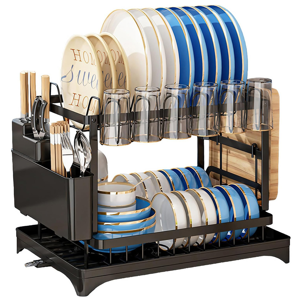 odkapávač na nádobí Odkapávač Dvouúrovňový podnos Nádoba 42x32x30 cm